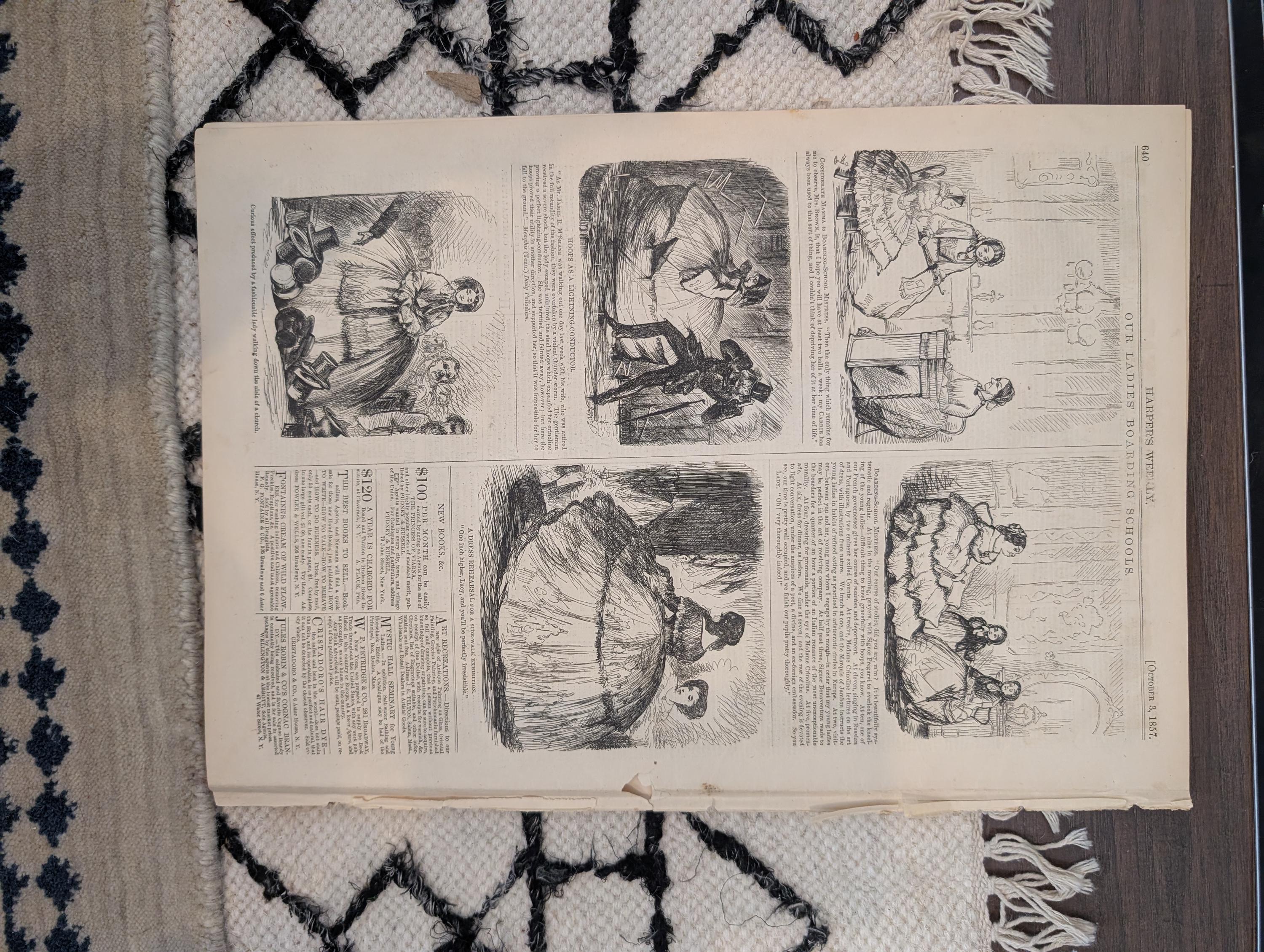 1857 California Mining Life Harper's Weekly October 03 Central America Wreck