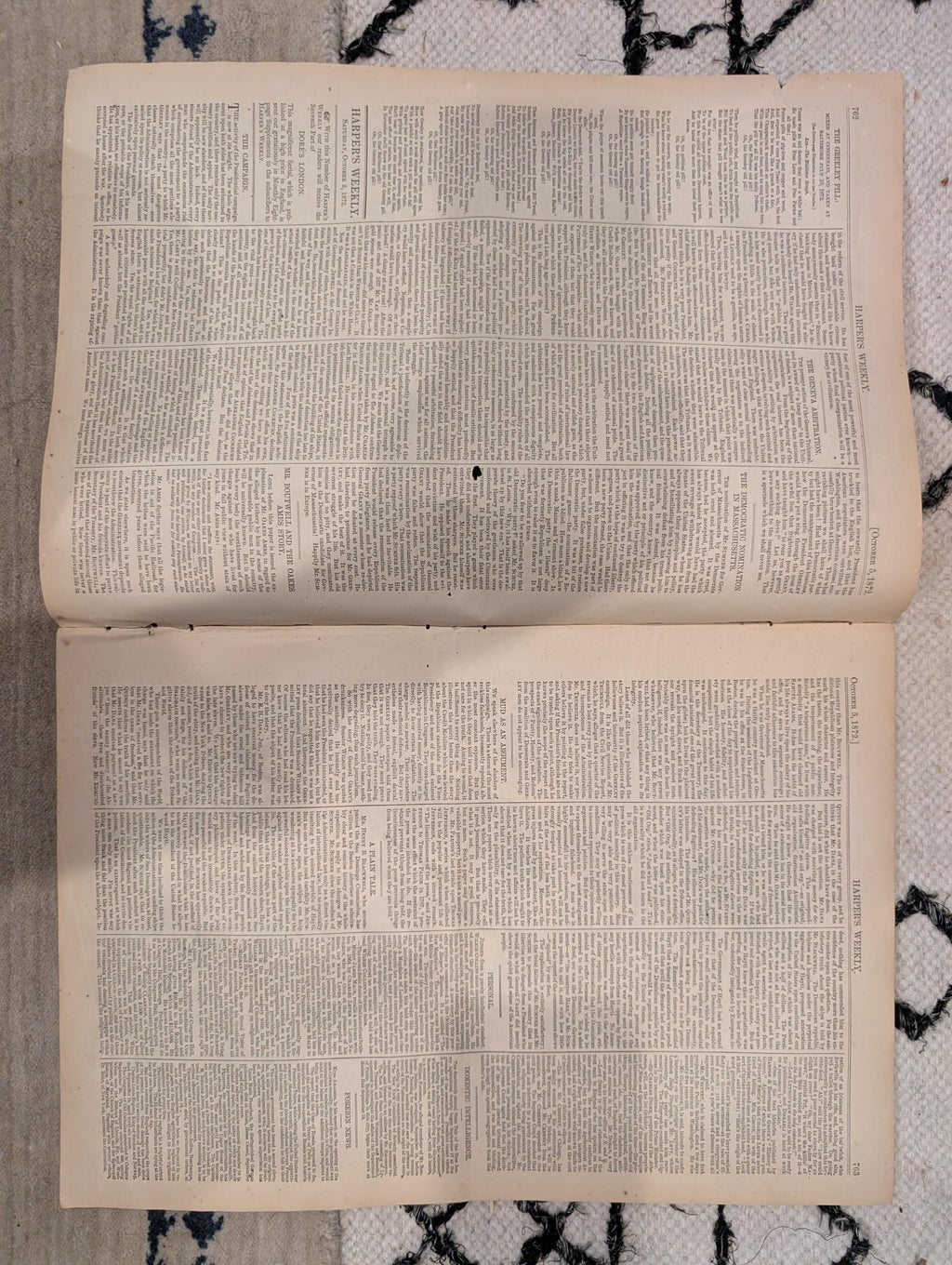 1872 Tammany Hall Nast Harper's Weekly Oct 05 Suez Canal Ocean Travel
