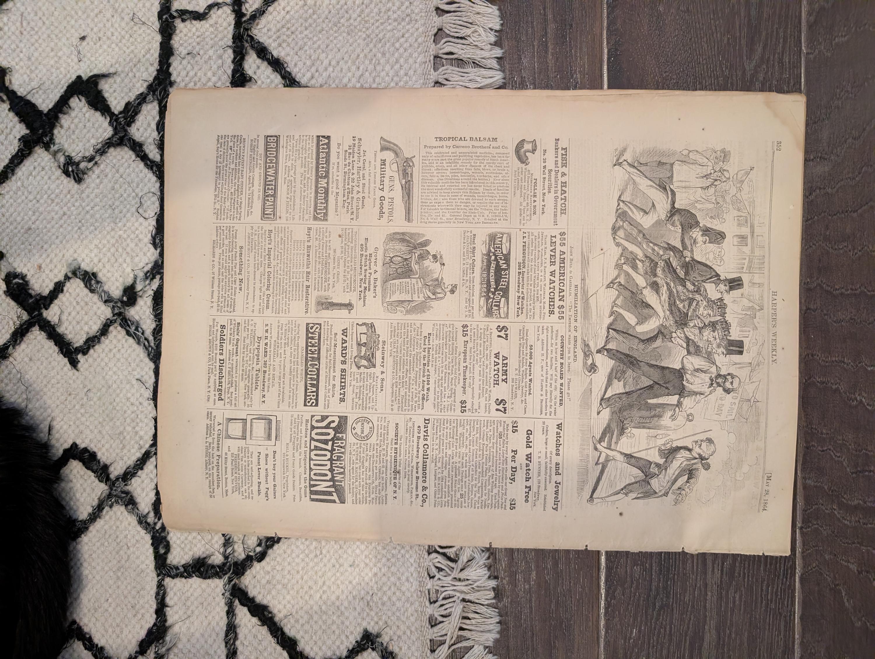1864 Ulysses S. Grant Harper's Weekly  May 28 Fight It Out All Summer