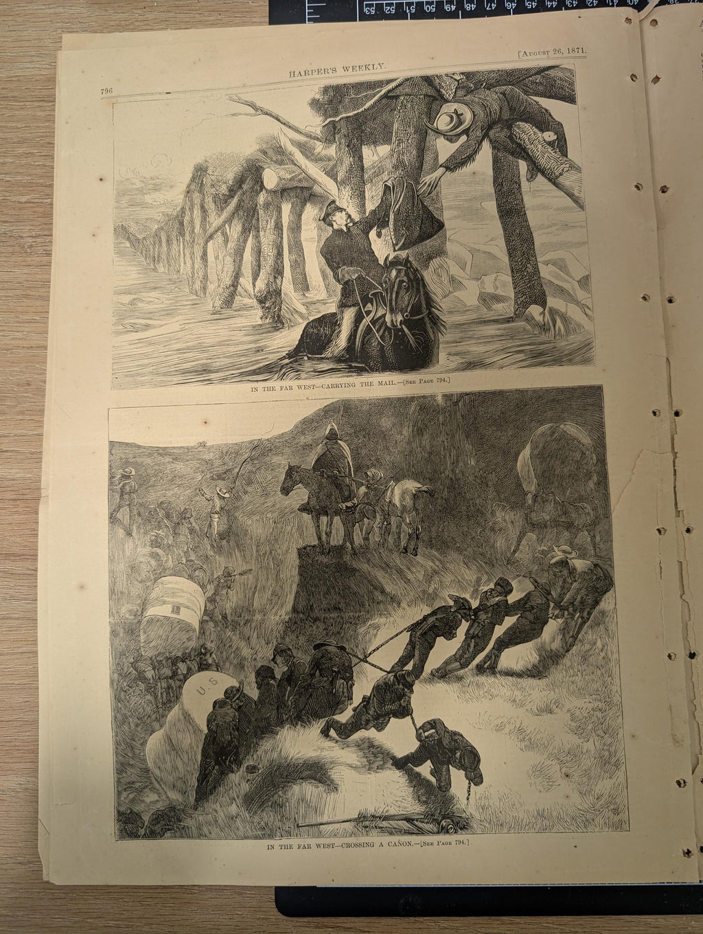 Harper’s Weekly – August 26, 1871 | Thomas Nast Cartoon & Portrait, Buffalo Hunt, Cape May Humor, Crown Prince of Prussia, Complete w/ Suppl
